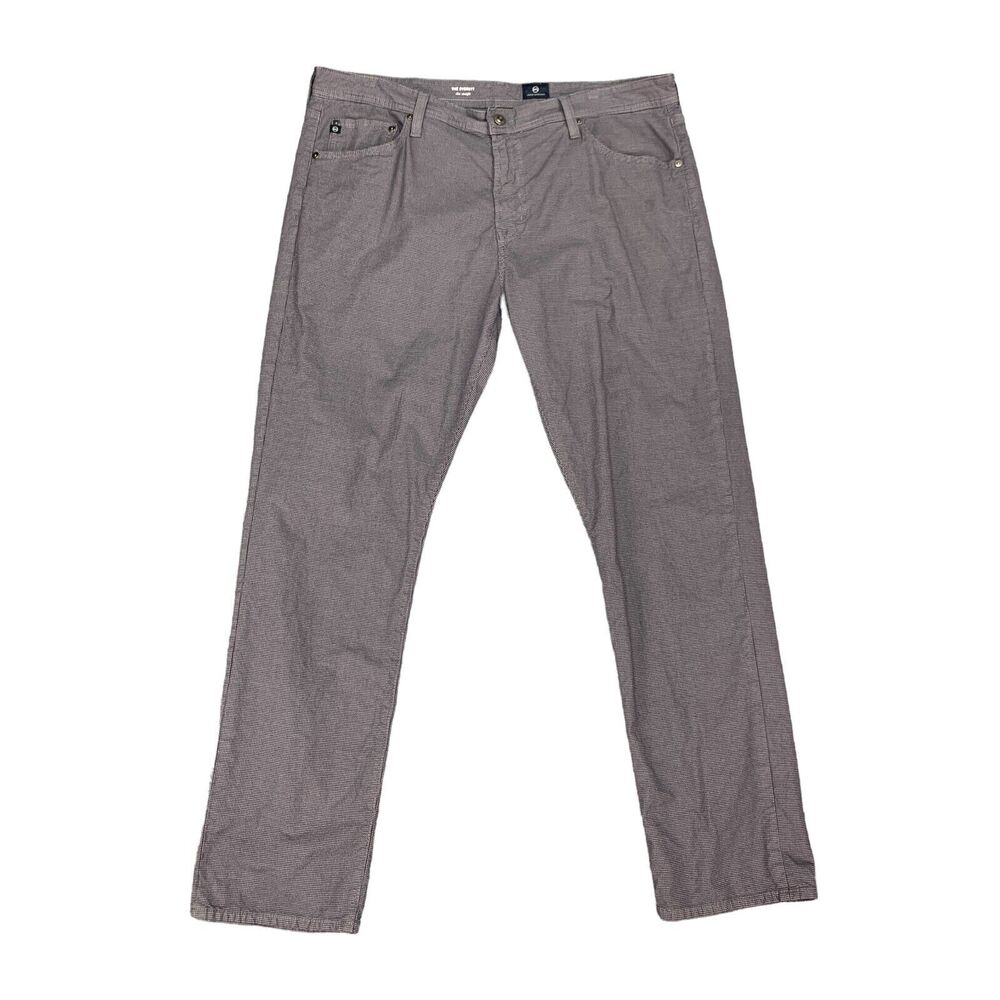 Adriano Goldschmied Everett Pants Mens 38 Purple Houndstooth Stretch Cotton